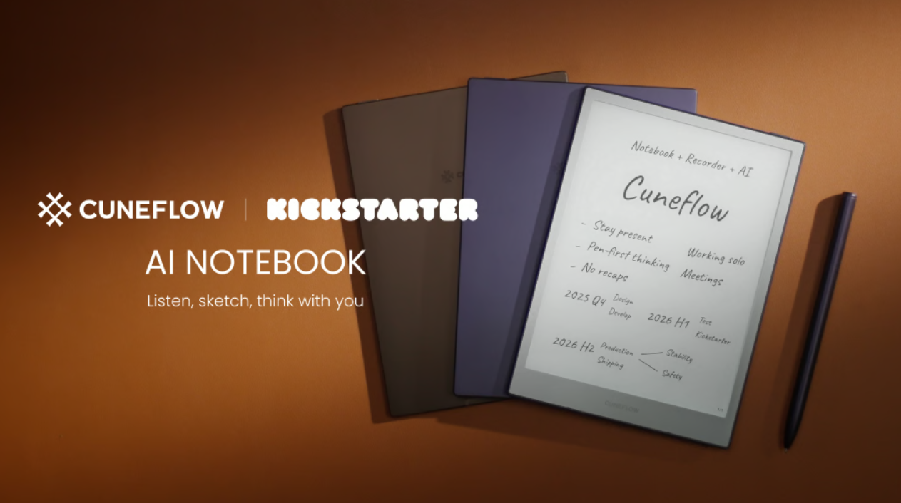 Cuneflow AI Notebook Kickstarter early bird preview