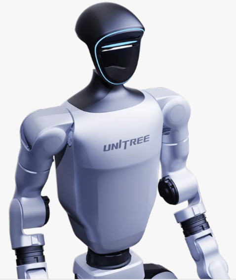 Unitree G1 humanoid robot assembling robot parts