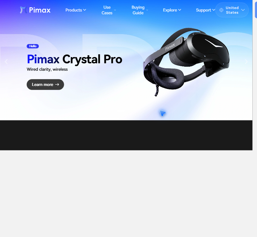 Pimax Crystal Pro VR headset