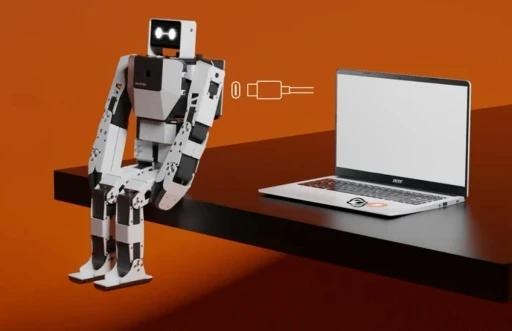 Robot Paired With A Laptop